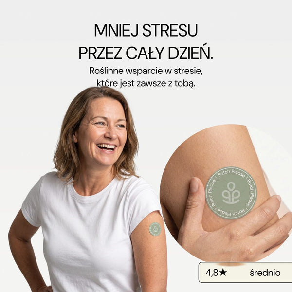 Patch Anti-Stress Please na ramieniu: mniej stresu przez cały dzień
