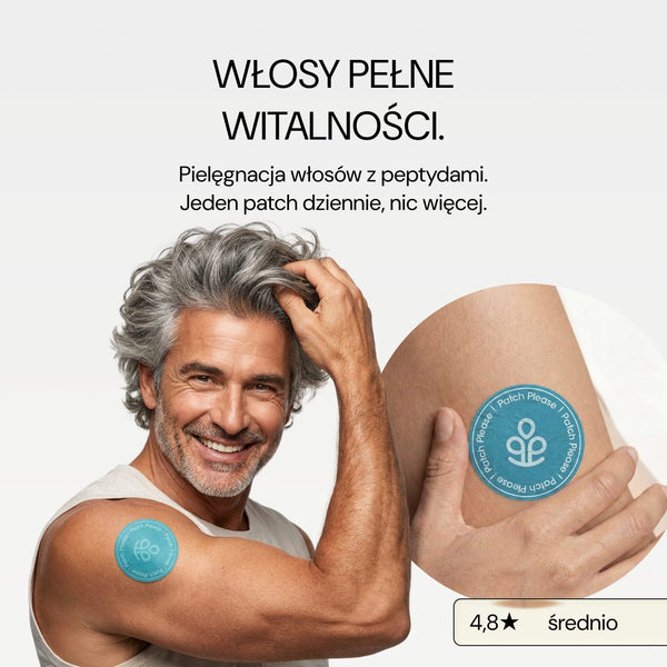 Włosy pełne witalności: patch Hair+ Please na ramieniu