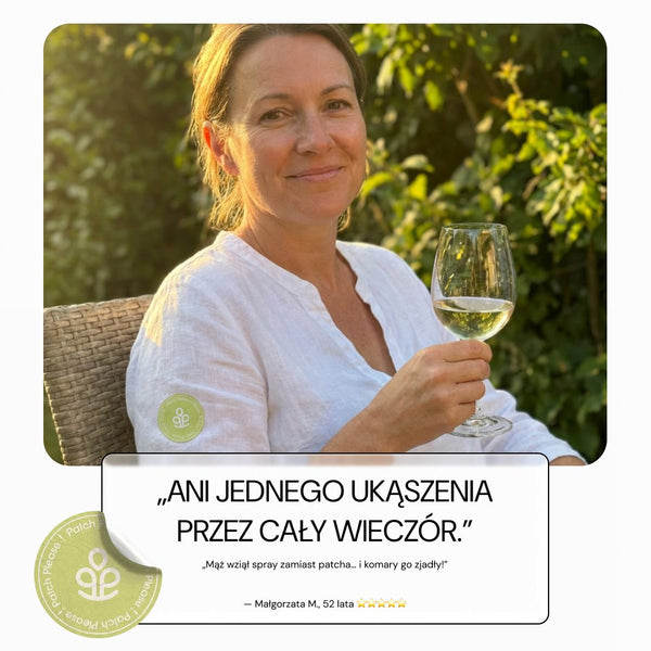 Opinia klientki: wieczór na tarasie z patchem No Bite Please