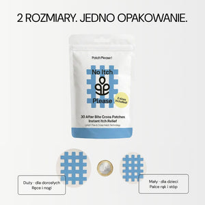 No Itch Please: 2 rozmiary w jednym opakowaniu, dla dorosłych i dzieci