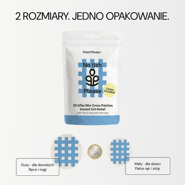 No Itch Please: 2 rozmiary w jednym opakowaniu, dla dorosłych i dzieci
