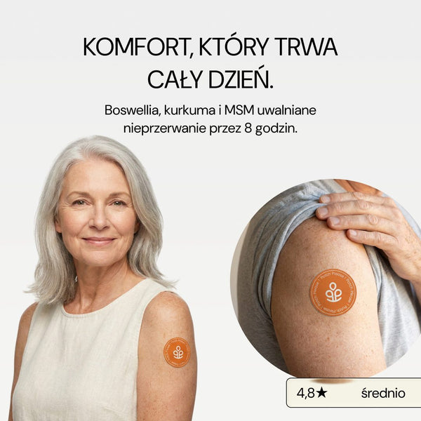 Patch Relief Please na ramieniu: komfort, który trwa cały dzień