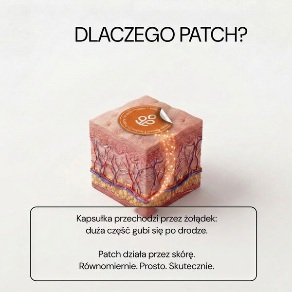 Dlaczego patch: równomierne uwalnianie przez skórę